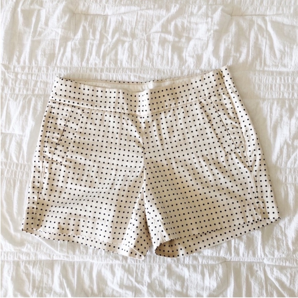 J.Crew Polka Dot Cream Shorts Size 2